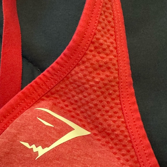 NWOT VITAL V NECK SPORTS BRA Size M Color Coral Red - Picture 8 of 8